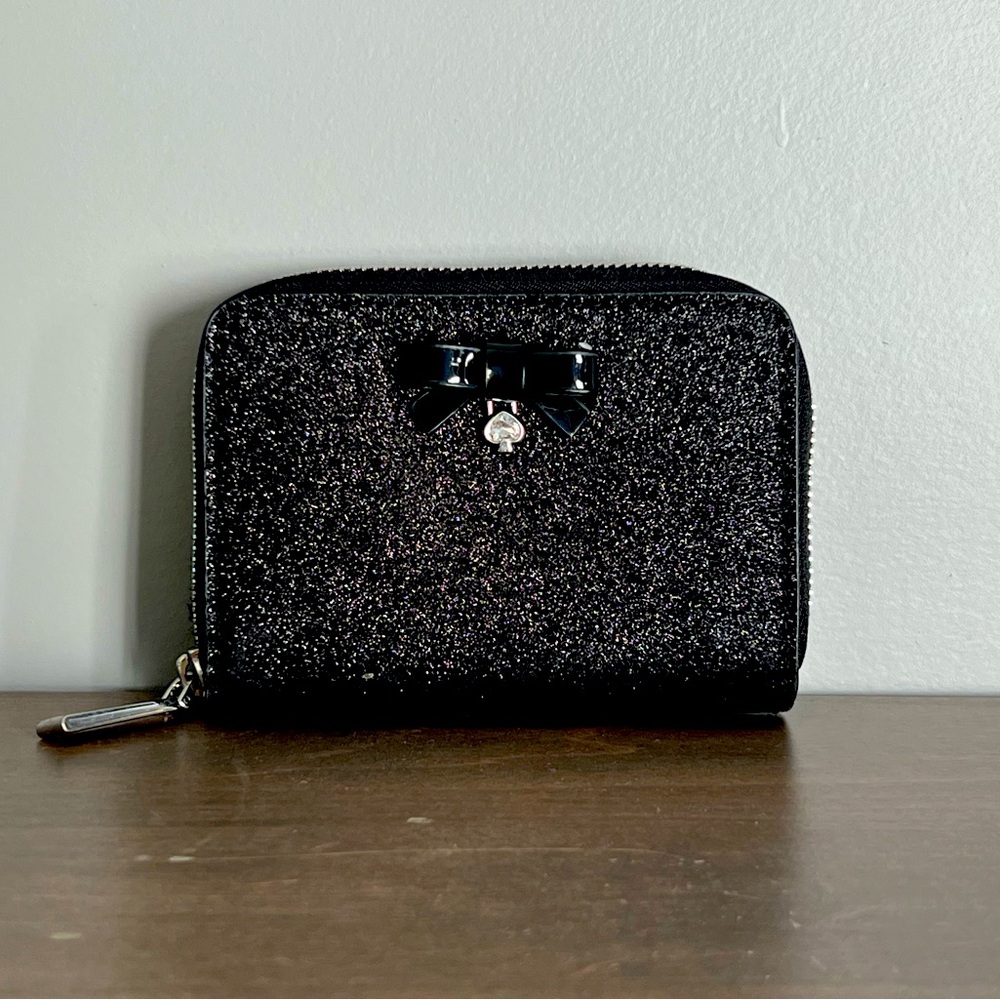Kate Spade black sparkle wallet